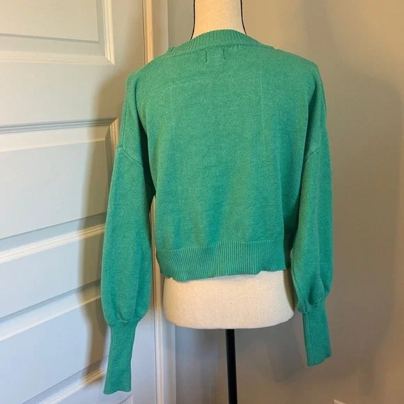 Teal Women's Crew Neck Sweater - Picture 4 of 7